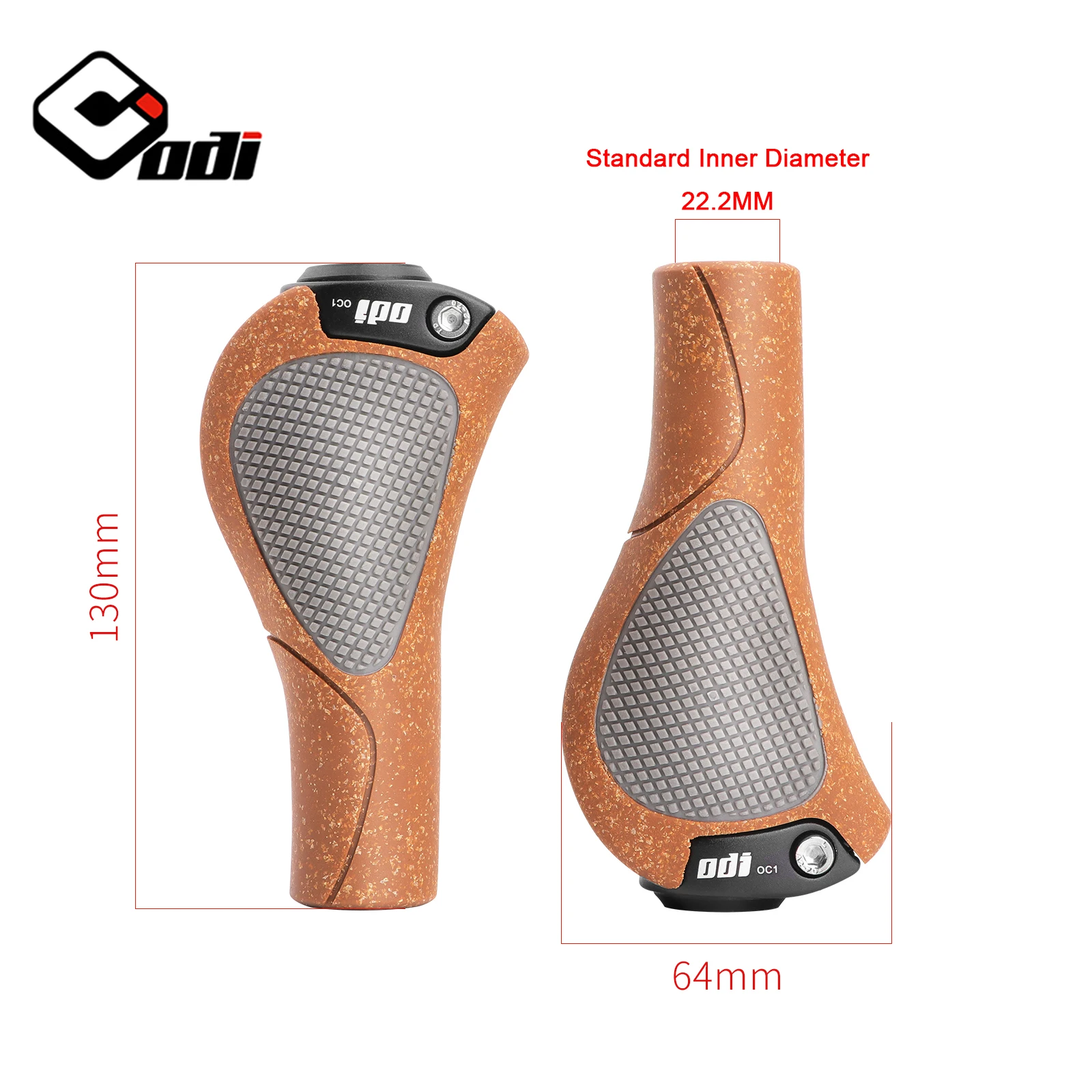 ODI OC1 자전거 인체공학적 오크 그립, MTB 대형 패드, 자전거 핸들 바 커버, 미끄럼 방지 그립, 사이클링 고무 볼 핸들 액세서리