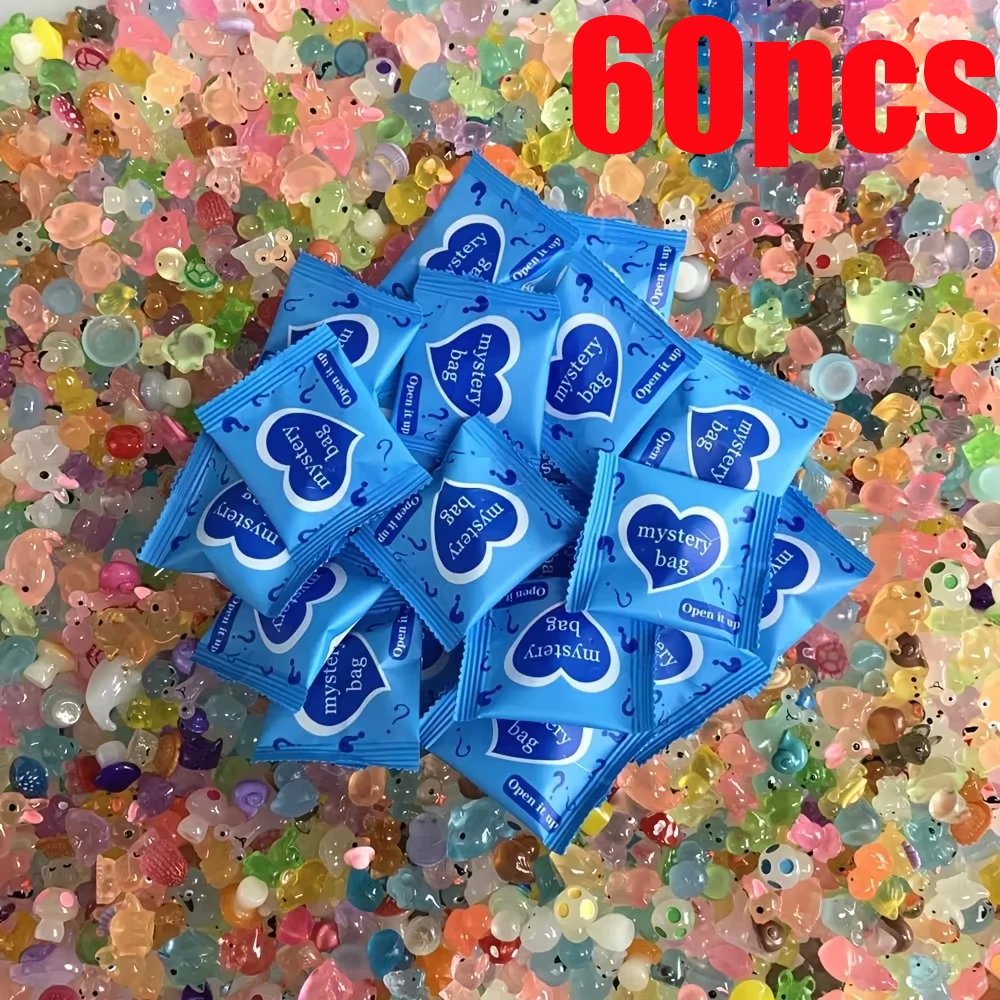 60pcs Glow In The Dark Mini Resin Animals & Mushroom thumbnail 1
