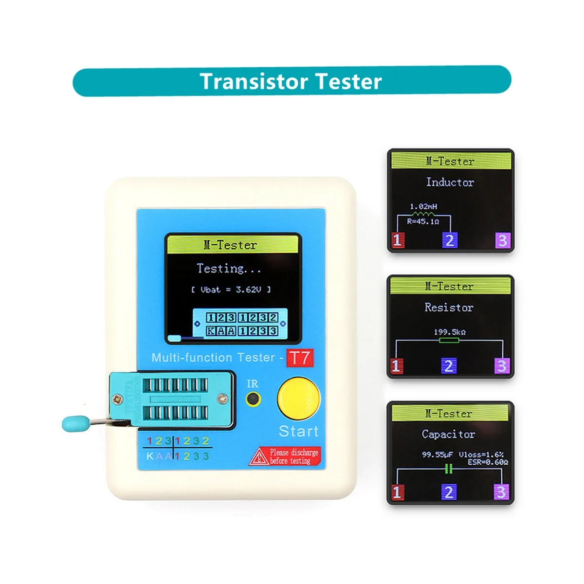 LCR-T7 ٱ Ʈ ׽, TFT ̿ Ʈ̿ ĿнϽ , LCR ESR , Ƽ, ǰ