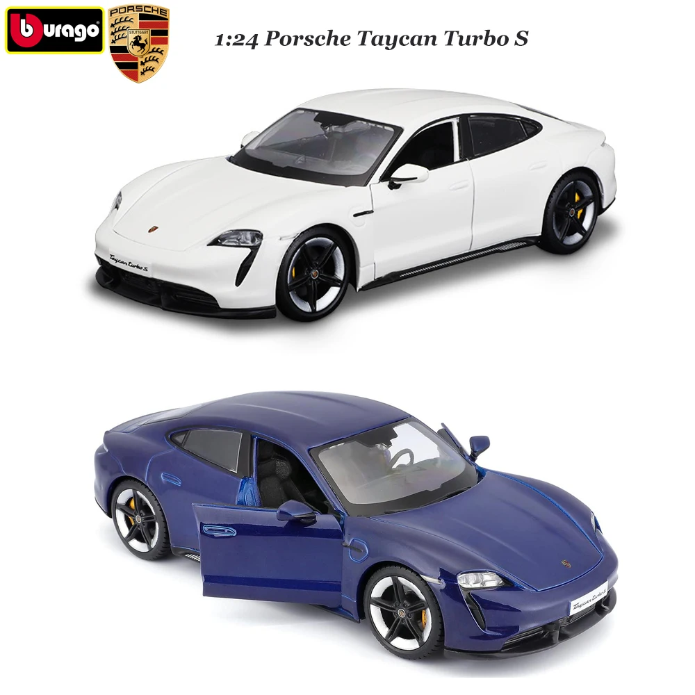 Bburago 1:24 Porsche Taycan Turbo S 911GT2 RS Cars Alloy Diecast Model Car Collection Gifts For Adults Children