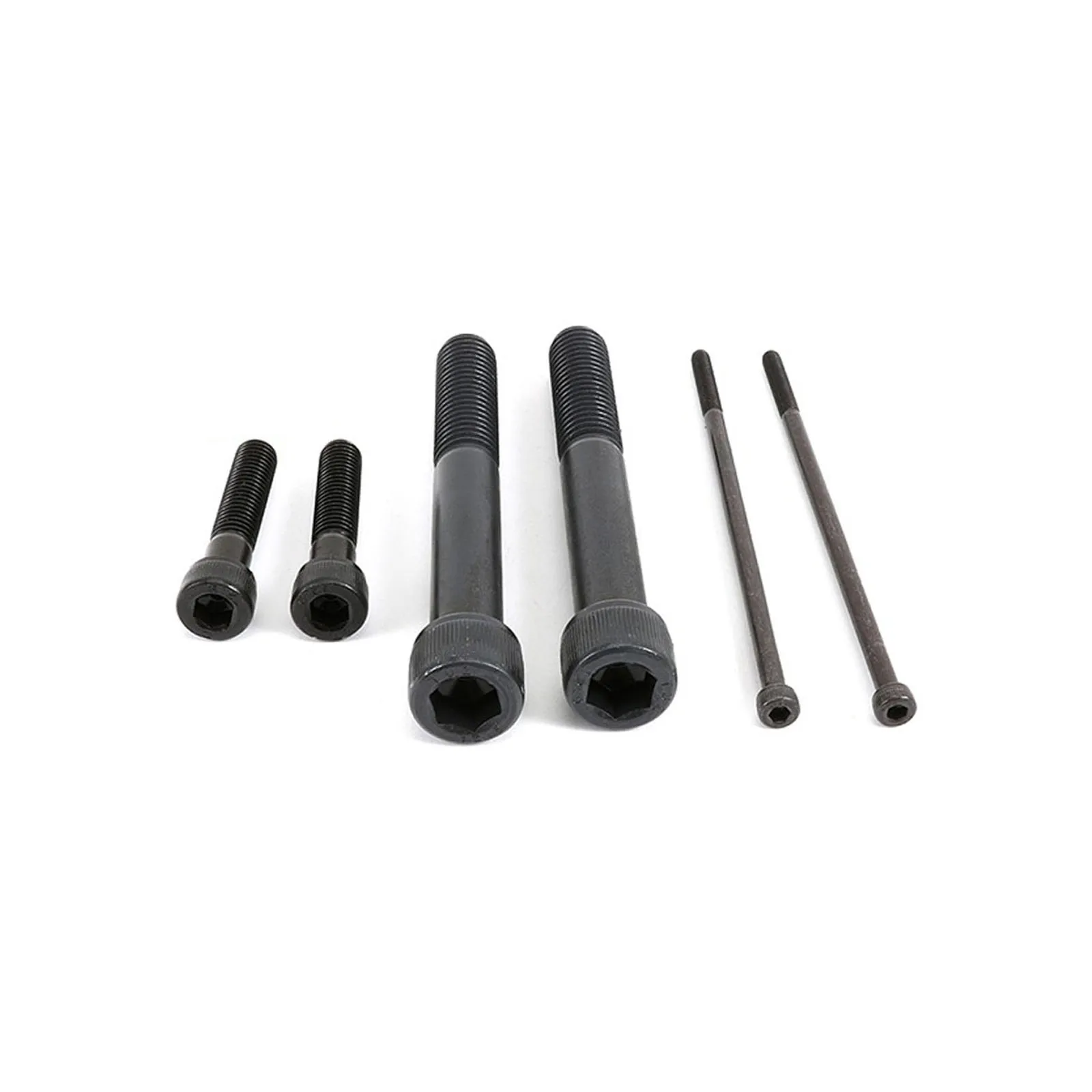 1/10pcs M3 M4 M5 M6 M8 Black Grade 12.9 Steel Lengthened Long Allen Hexagon Hex Socket Cap Head Half Thread Screw Bolt 30~300mm