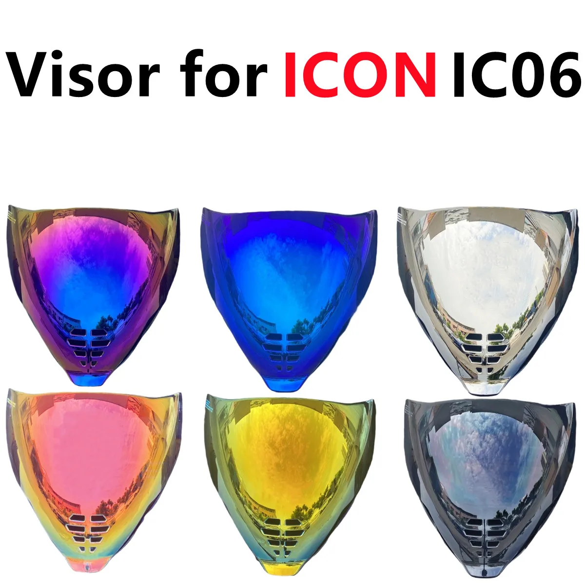 Sostituzione Visiera Visiera Visiera Casco Ic06 Per Icon Airflite Ic-06 Lenti Uv-Cut Capacetes Accessori Moto