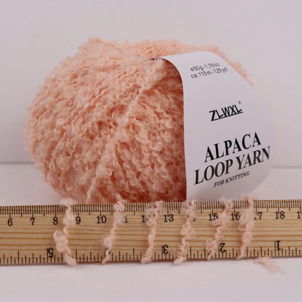 5pcs/bag Alpaca wool loop yarn is suitable for hand weaving clothes, hats, scarves 6