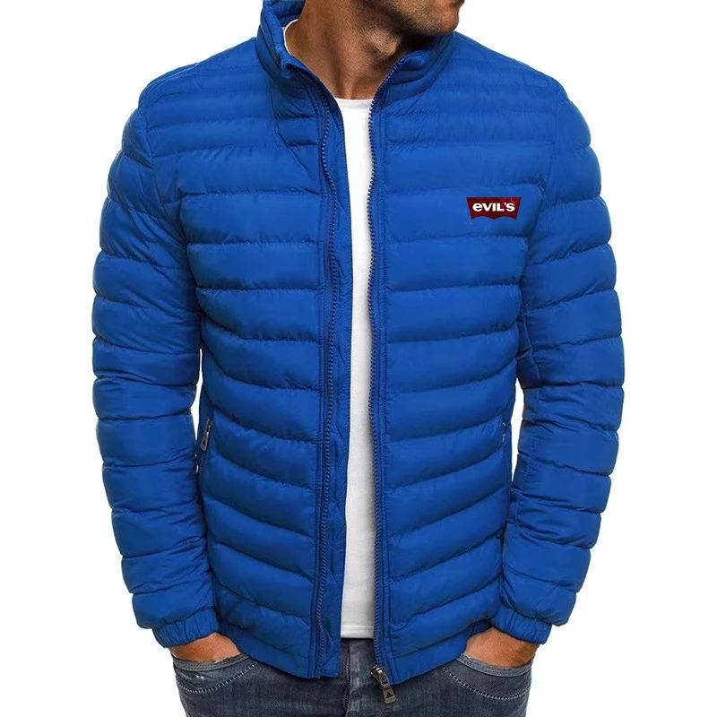 Herren Winterjacke Gesteppt Locker Geschnitten Baumwollmantel_voghion.com