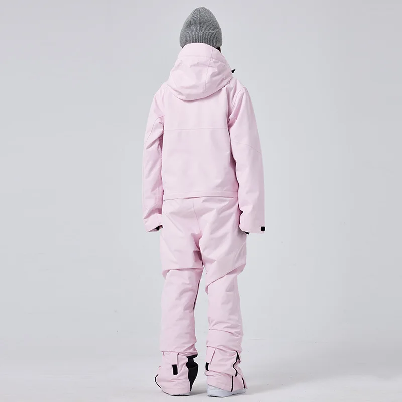 MUTUSNOW Men And Women's Warm One Piece Ski Suit Thickened Winter Waterproof Breathable Snowboard Jumpsuit Outdoor Snow Suit 5