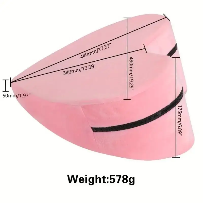Velvet Heart Shaped Sexual Pillow with Various Positions and Sexual Aid Mats Made of Non Deformable Memory Materials