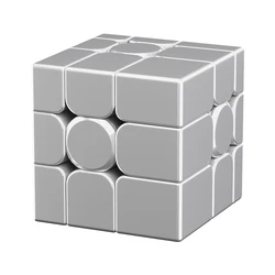 MoYu Mirror Magic Magnetic UV Coated Puzzle Cube Toy Gift (Ball axis Silver)