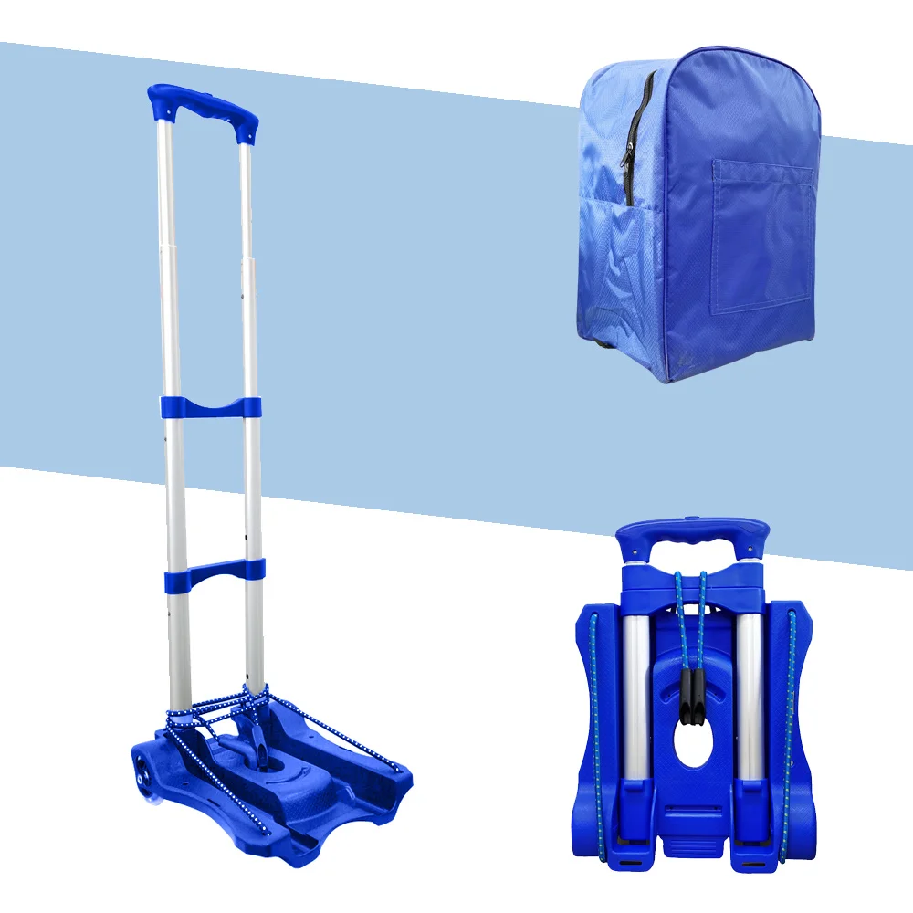 Folding Luggage Shopping Cart 40kg Lightweitht Durable Suitcase Trolley Barrow 