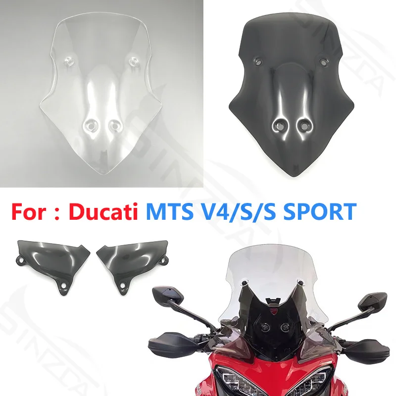 

For DUCATI MULTISTRADA MTS V4/S SPORT Windshield Windscreens Wind Deflectors Plate Side Panels Transparent