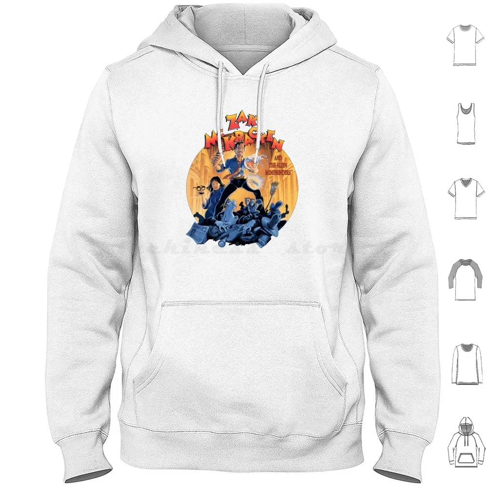 Zak Mckracken Cutout Felpa Con Cappuccio In Cotone Manica Lunga Zak Zak Mckracken Lucas Lucasarts Lucasfilm Anny Jenny Melissa