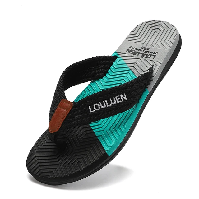 High Quality Brand Men Flip Flops Summer Beach Flip Flops Men Fashion Breathable Casual Men Beach Slippers Summer Outdoor As picture 01