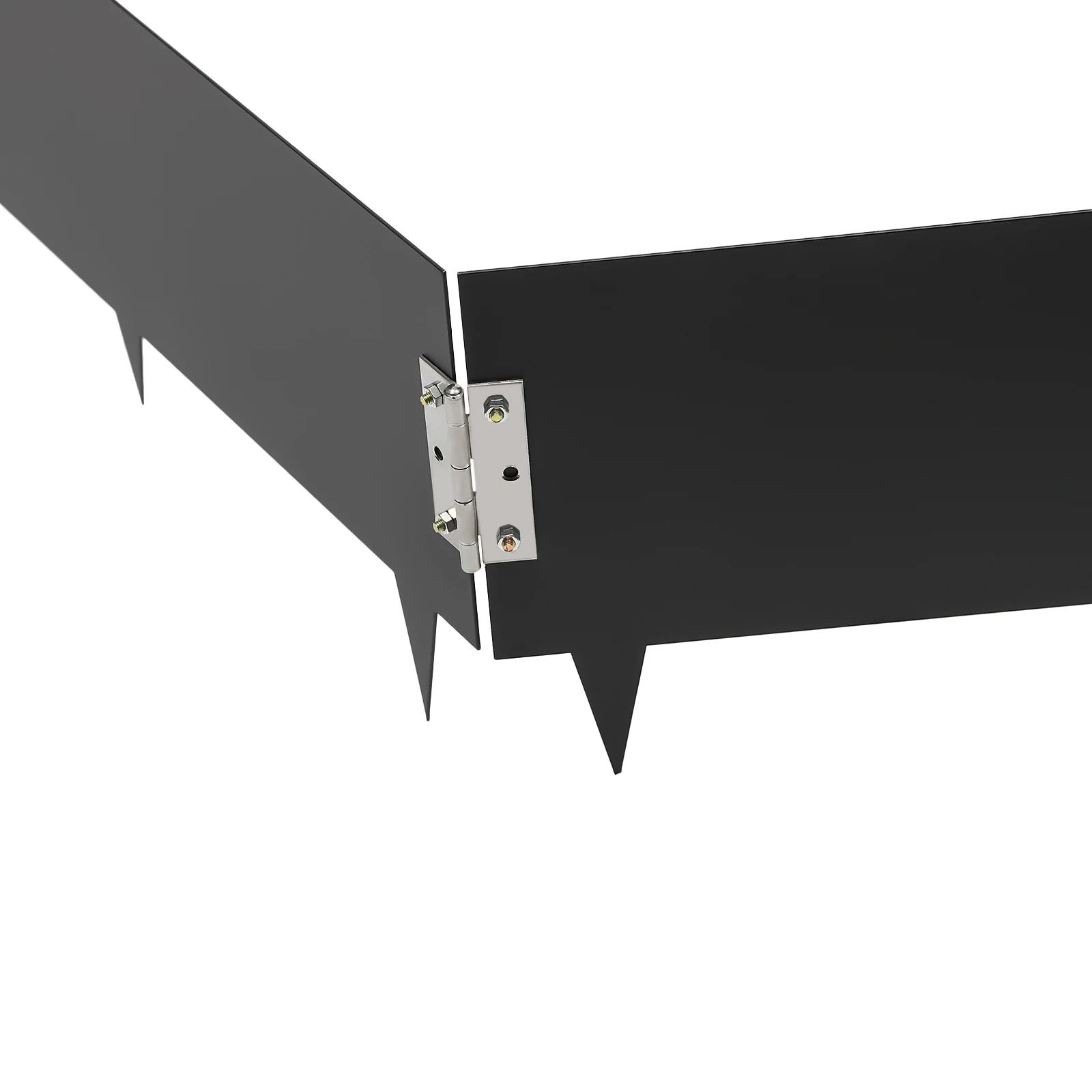 Landscape Edging Set of 6, 40in Length, Black Steel, Effective Weed Isolation, Easy to Connect and Install, Durable for Garden