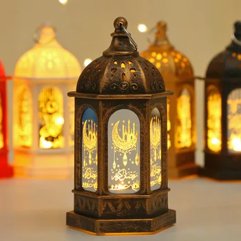 Ramadan Decoration 2026 LED Star Moon Candlestick Lamp 1
