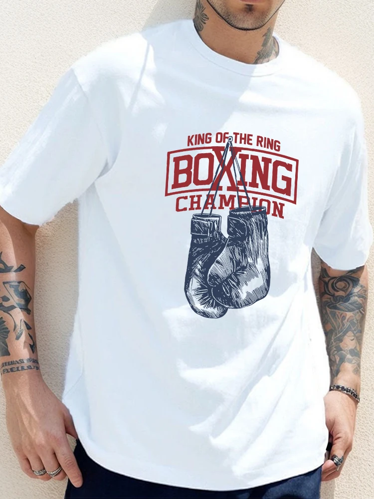 تي شيرتات مطبوعة للرجال للملاكمة ، ملابس رياضية ،...