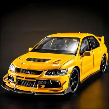 JDM 1:32 Mitsubishi Lancer Evolution Ninth Generation Super Racing Metal Alloy Diecast Car Model Sound & Light Right Rudder Gift 1