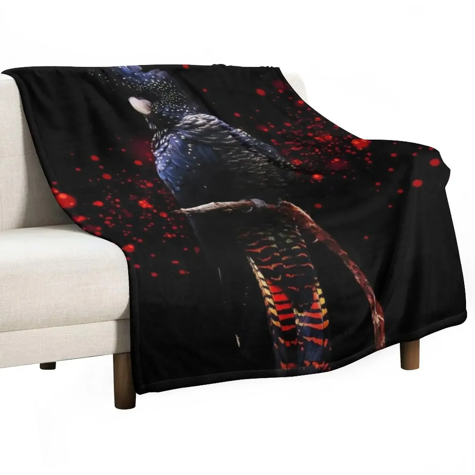 

Red Tailed Black Cockatoo Throw Blanket for sofa Hairy Kid'S Blankets