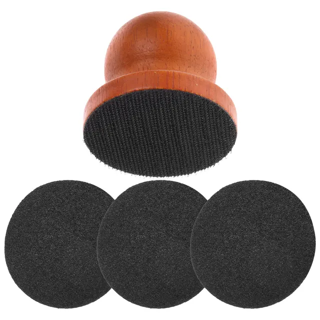 1Set Detachable Pet Nail File Wooden Handle Dog Grinding Tool Round Shape for Comfortable Trimming Puppy Nail Care Kit 3