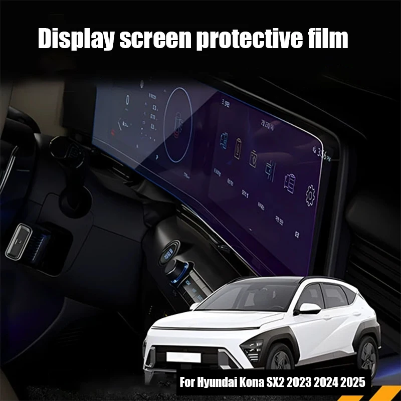 2 Pezzi] Ruiya per H*yundai Kona SX2 2024 2025 Pellicola Protettiva dell'aria condizionata, Nano Material Touchscreen Pellicola Protettiva Proteggi Schermo Screen Protector posteriore