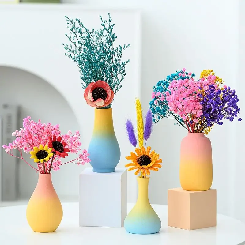 

Small Ceramic Vase Decoration Living Room Dining Table TV Cabinet Hotel Home Flower Arrangement Decoration