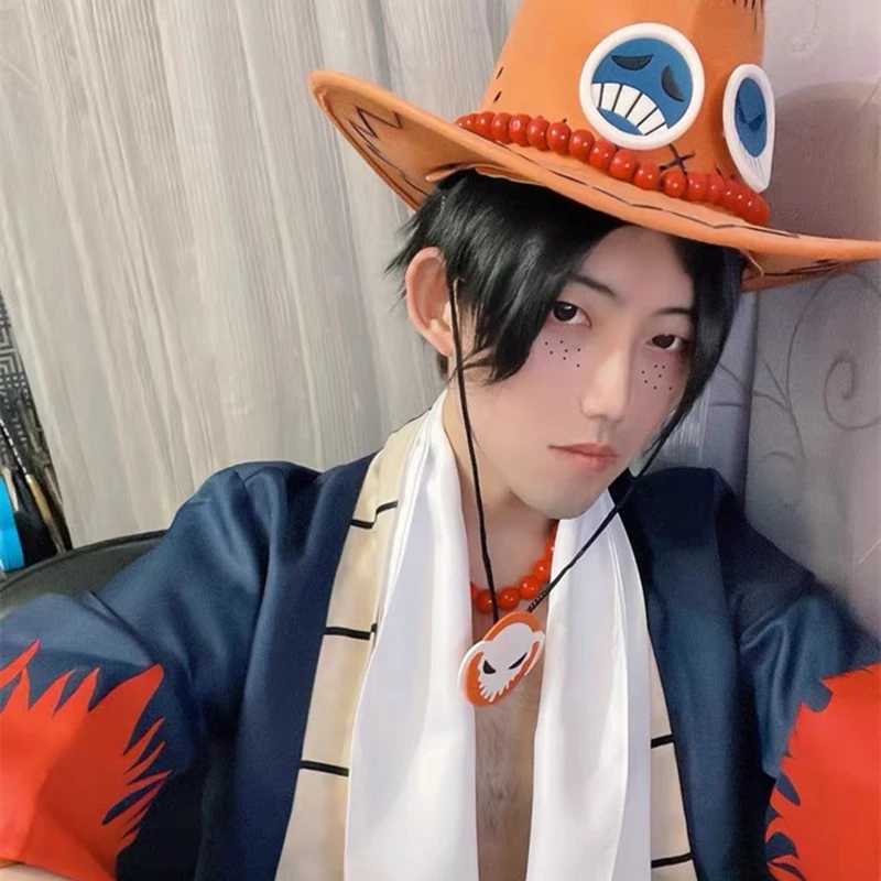 One Piece Anime Costume Ace | Party Coat Shorts Hat Suit | Portgas D. Ace  Cosplay - Cosplay Costumes - Aliexpress
