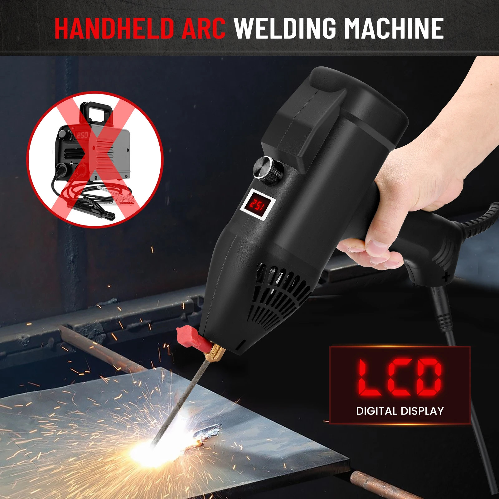 Welding Machine 140 A Portable ARC Welder 220V/3000W, IGBT Inverter Stick Arc Welding Machine 1.5 kg Ultralight