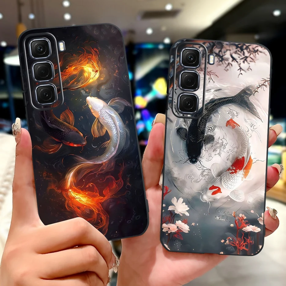 Cute Lucky Koi Soft TPU Phone Case - Infinix Hot 50 Pro Plus