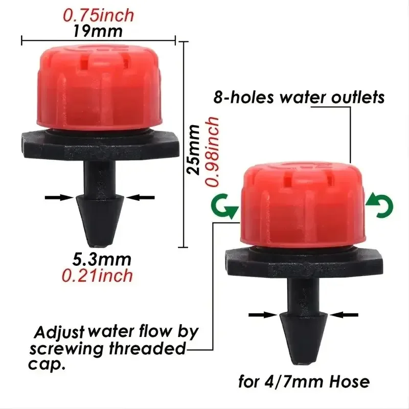Garden Hose Kits Automatic Watering Micro Drip Adjustable Nozzle Garden Supplies System