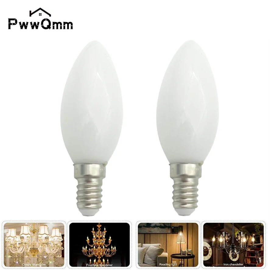 PwwQmm 10pcs c35 7W LED light bulb Milky white lampshade Edison Retro Candelabra Filament Antique Cold/Warm Led Lamp  AC220V e12 base retro led filament bulbs c22tg 0 5w 220v e14 candle mini bulb 2200k candelabra edison lamp for chandelier pendant light