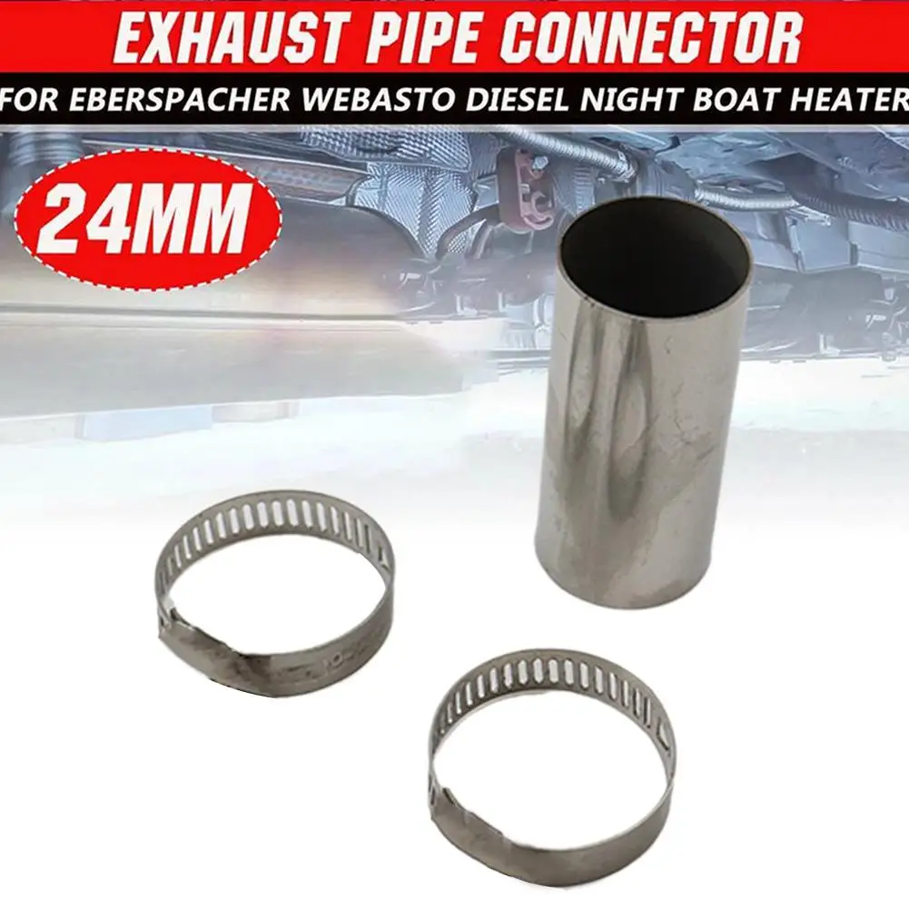 Air Heater Exhaust Pipe 24mm Heater Exhaust Pipe Connector Air Parking Heater Stainless Steel Gas Vent Hose For Webasto Night Boat
