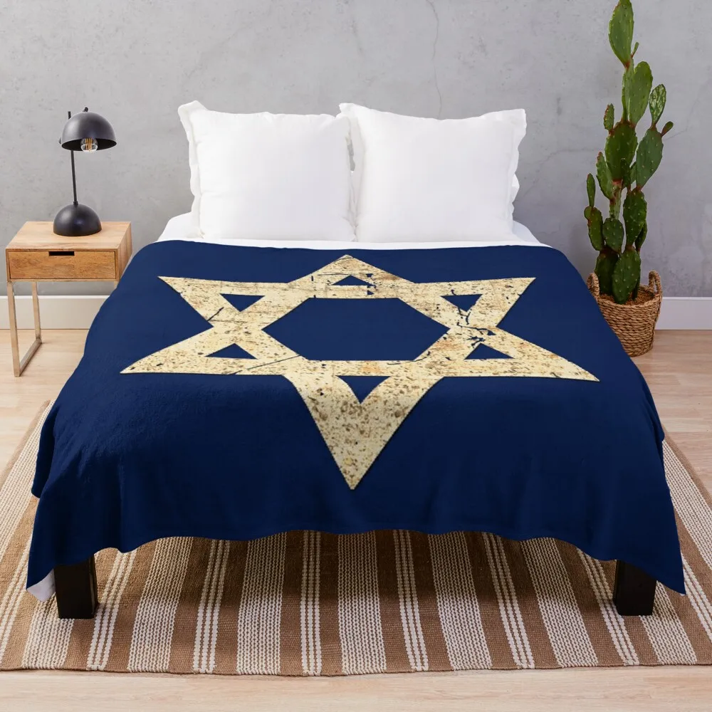 StarofDavidJewishPatrioticGiftThrowBlanketThrowRugDecorative