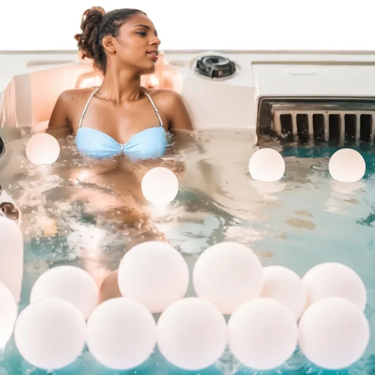 2/4 Stück wiederverwendbare 3-Zoll-Schwimmbadfilter-Schwammball, ölabsorbierend, waschbar, Schaum, Beseitigung von Ball, wiederverwendbar für Spas für Whirlpool – Detail 7