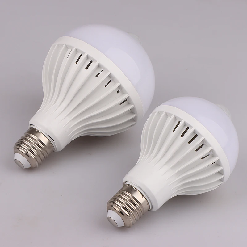 LED 220V E27 PIR 모션 센서 램프, 모션 센서 포함 전구, 적외선 방사 모션 감지기, 야간 조명, 5W, 7W, 9W, 12W