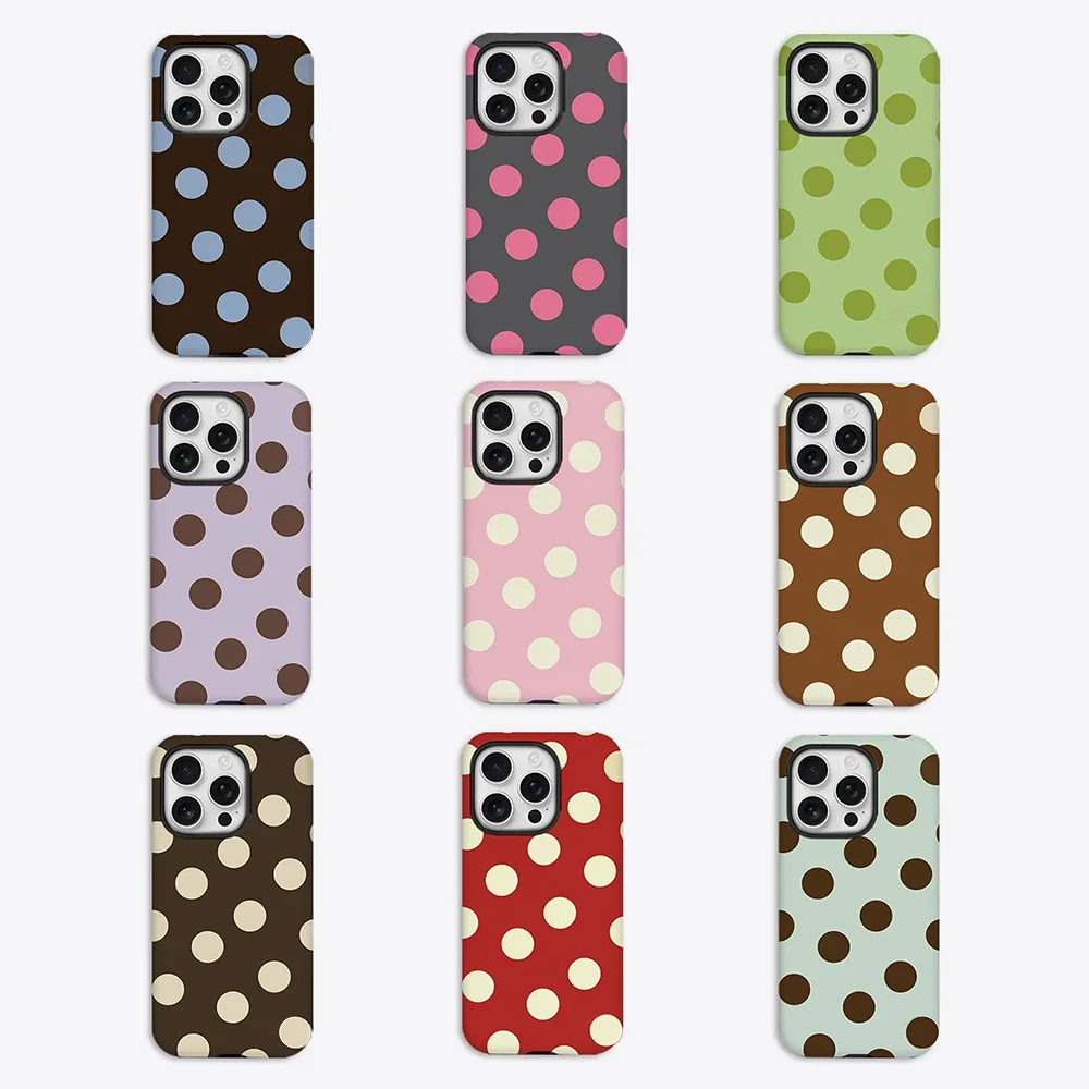 Luxury Retro Polka Dots Double-Layer Phone Case
