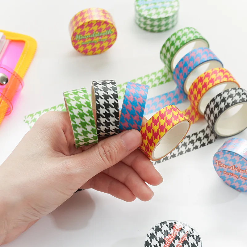 

Small Fresh Color Plaid Masking Washi Tape Kawaii Art Craft Decorative Adhesive Tape Diy Scrapbooking Sticker Label Stationery