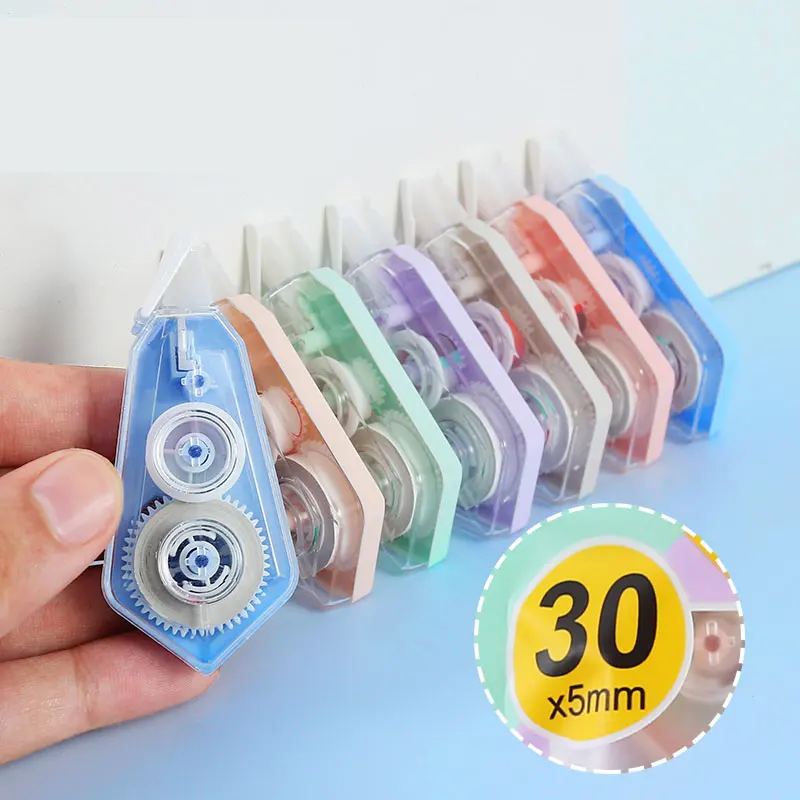 6 packs Mini Correction Tape Morandi Color For School And Home Children Students