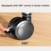 Mobile TV Stand Rolling TV Cart with Wheels for Most 32-90 Inch TV Stand with Double Wooden Shelf Height Adjustable Heavy-Duty 5