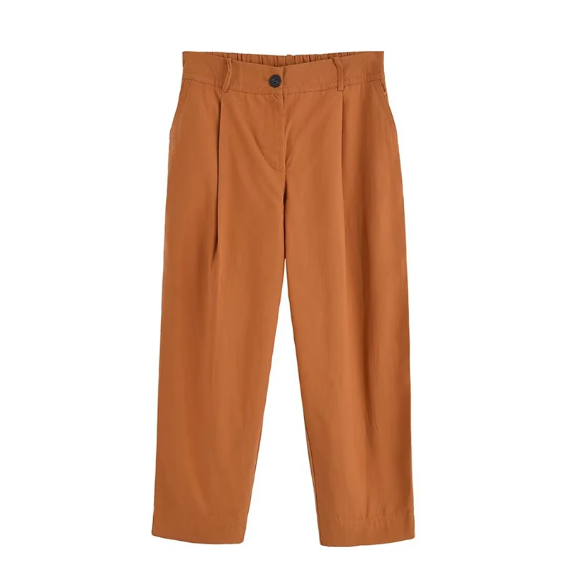 Pleated Pants 2 Pieces Sets For Women Short Sleeve V Neck Jacket High Waist Trousers Women's Suit 2025 Casual Woman Outfits