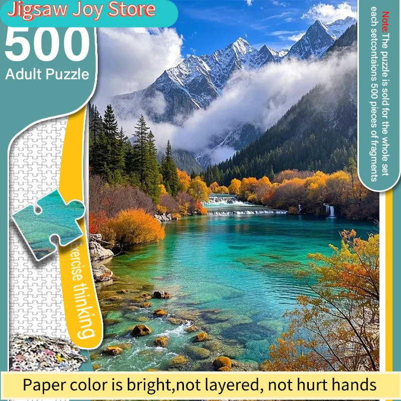 A Box of (A) Adult Puzzles, with a Colorful Valley Design - Scratch-Resistant, Challenging, Suitable for Adults, Family Entert