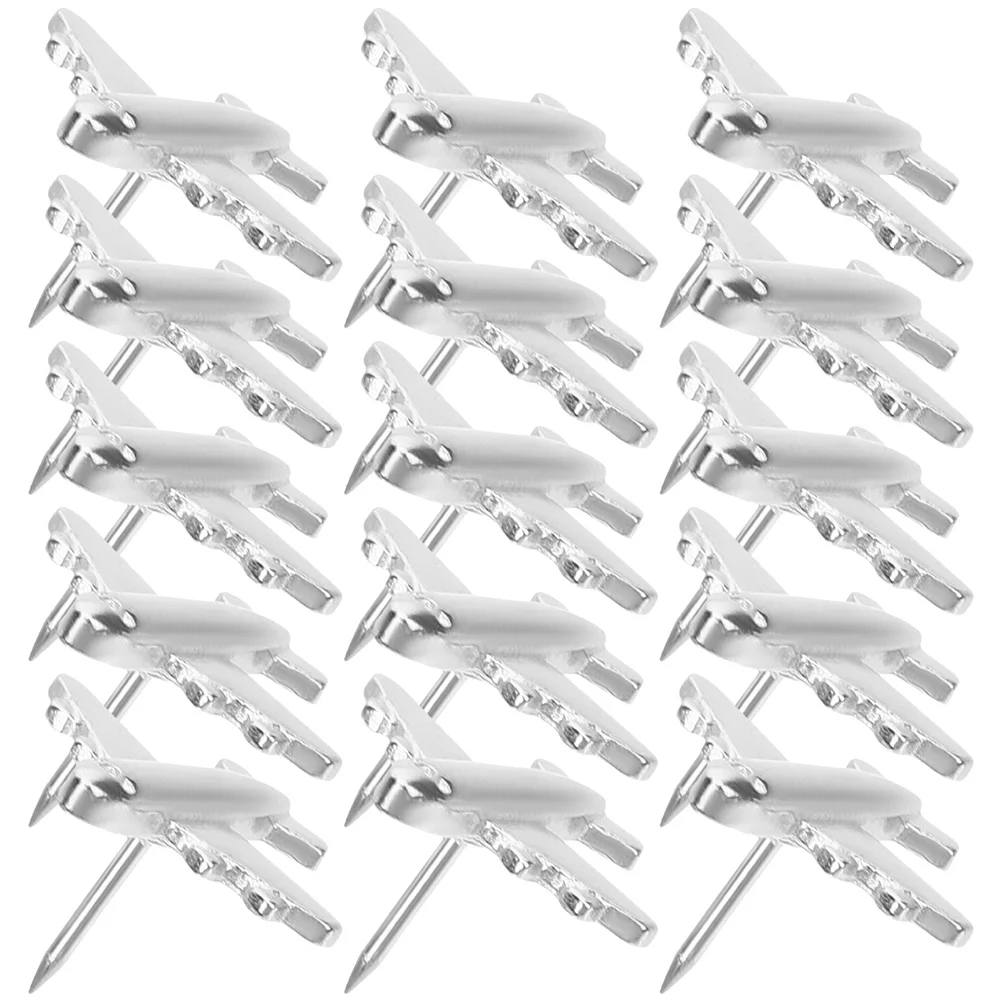 30 Pcs Planes Metal Airplane Thumbtack Decorative Tacks Push Pin Decorations Pushpins Cute Office