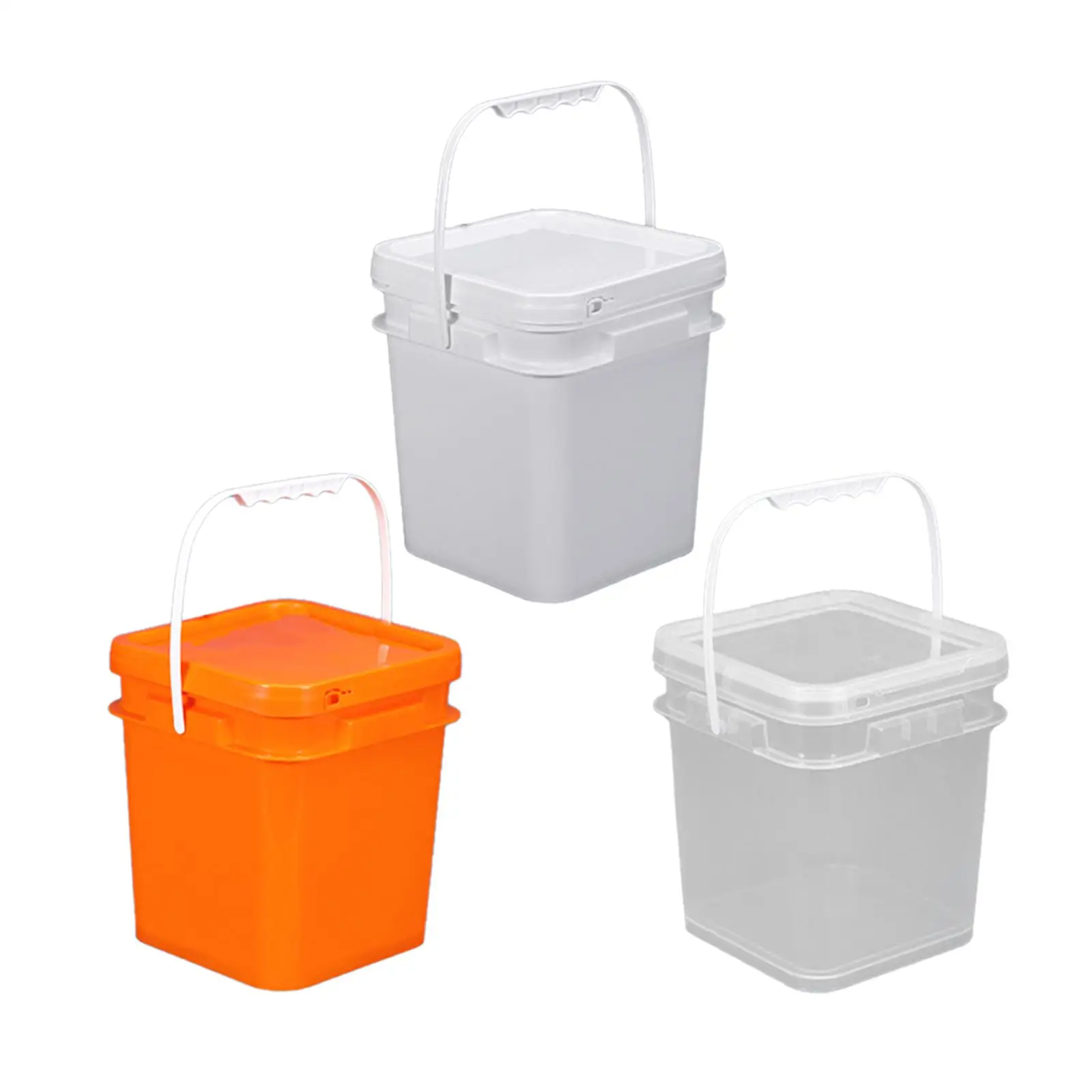 4L Square Bucket Versatile for Garage Organization Gardening Construction