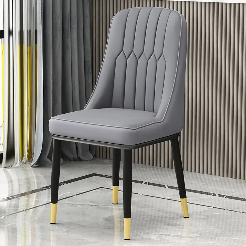 

Light Luxury Leather Simple Modern Armchair Dining Chair Nordic Furniture Sillas Nordicas Прозрачный Стул