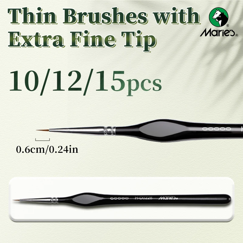 10/12/15pcs 00000 Marie's Miniature Paint Brushes, Detail Paintbrushes Set for Acrylic,Number,Figurine,Craft,Models,Rock, 5