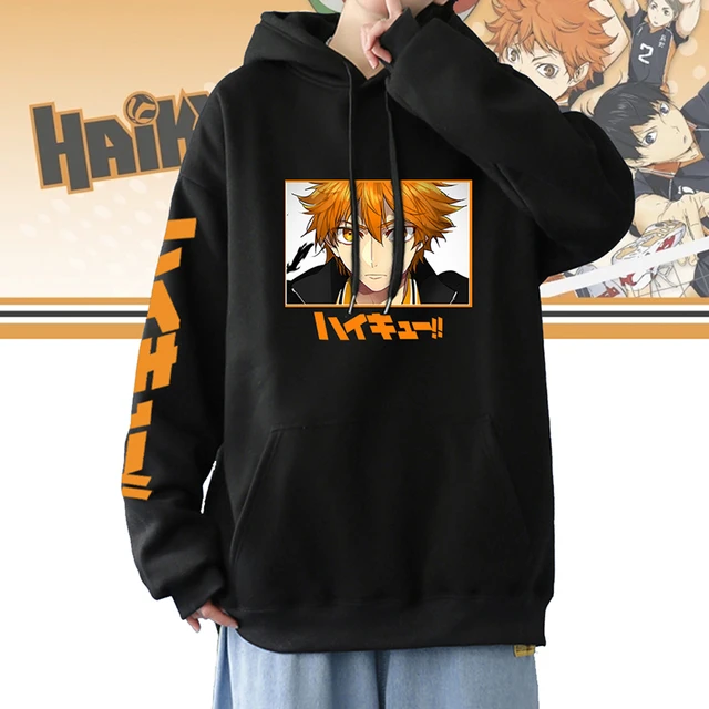 Japan Anime Haikyuu Plus Size Hoodie Hinata Shoyo Pullover Men Women  Sweatshirts Long Sleeve Hooded Unisex Casual Sudaderas - AliExpress