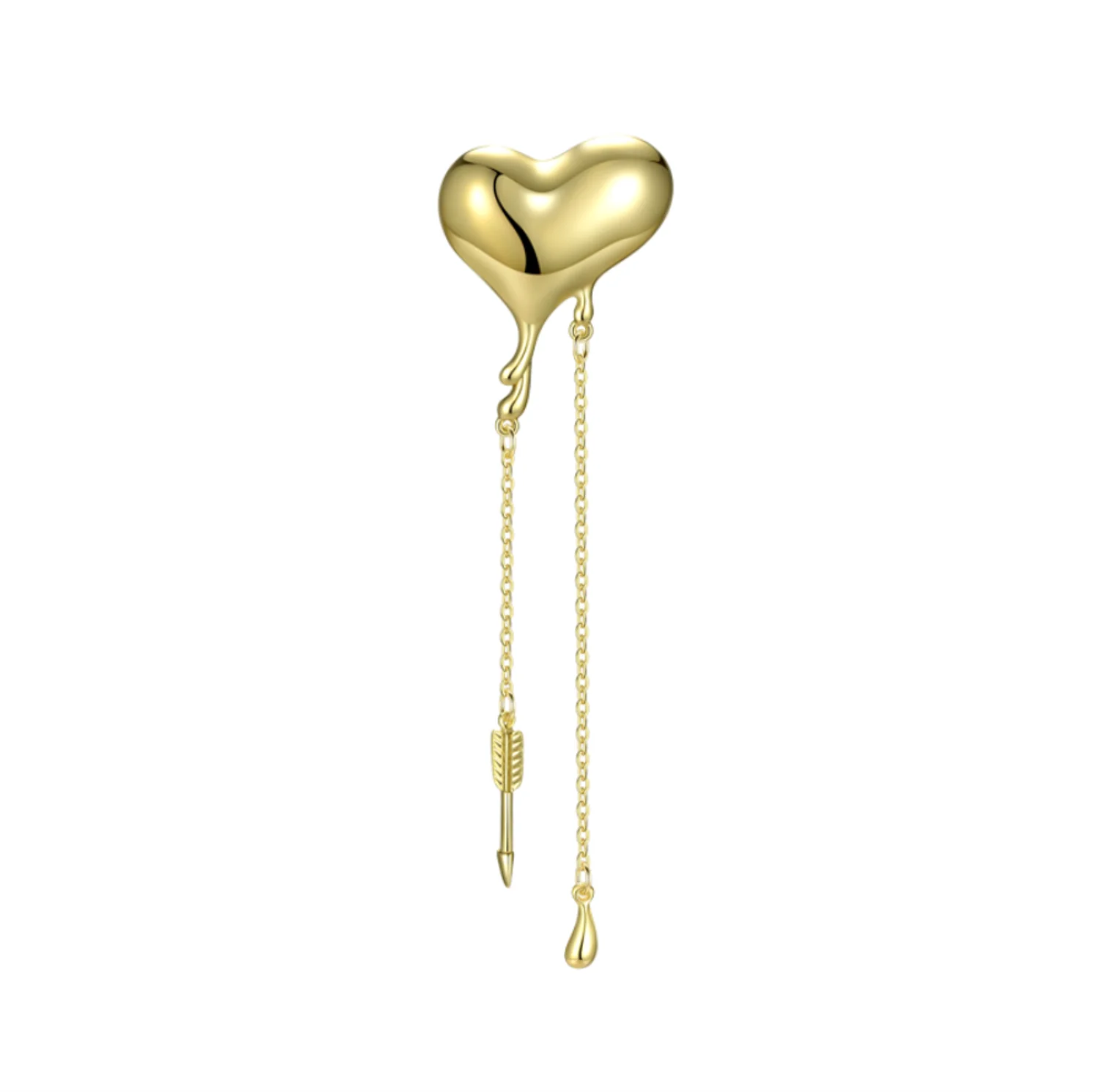 2023 new trend Metal love tassel Brooch suit pin accessories Lapel pins brooch fashion jewelry for women