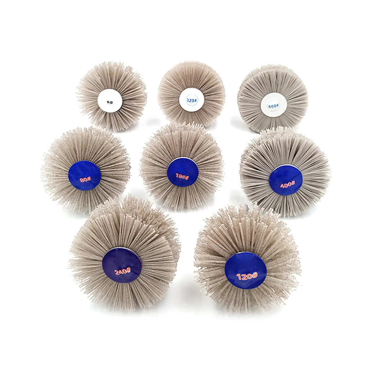 

Brush Abrasive Grinding Head With 6mm Threaded Handle 60 80 120 180 240 320 400 600 Perfect for Removing of Rust