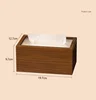 Chinese Wooden Desktop Tissue Box Living Room Light Luxury Simple Coffee Table Bedroom Office Walnut Color Tissue Box 6