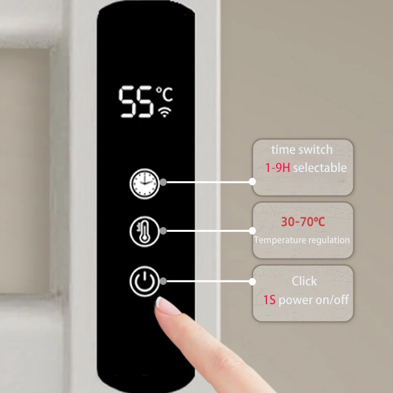 Bathroom equipment Electric towel rack Stainless steel Temperature &Time control Smart home Heated towel rail Towel warmer 6621 electric towel rack