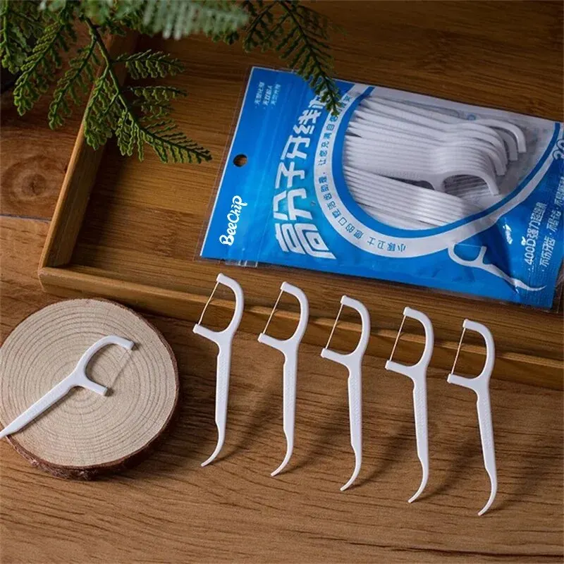 100 PCS Floss Family Pack Ultra-fine Toothpick Disposable Flat Floss Portable Portable Flossing Double Head Use-dental floss
