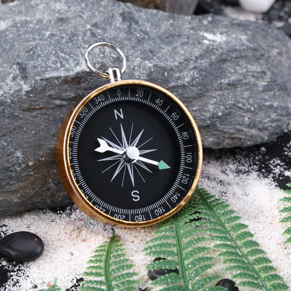 Aluminum Alloy Waterproof Mini Compass Keychain for Outdoor Travel