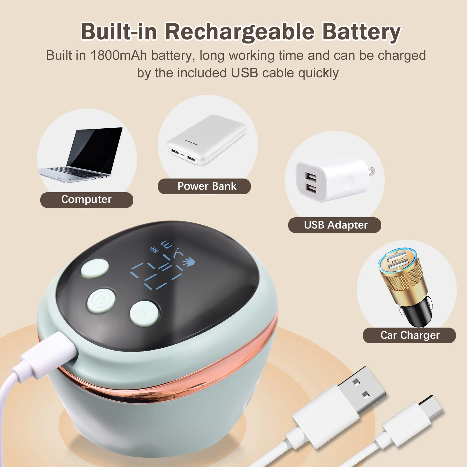 YOUHA T1 Electric Breast Pump Silent for Breastfeeding Anti-Backflow Breast Pump with 180ml Milk Bottle Baby Accessories Newborn
